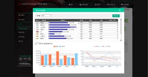 엑스빌더5로 개발한 화면 예시 