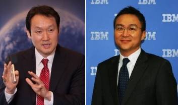 IBM 출신의 삼성전자 한석제 부사장(왼쪽)과 탁정욱 상무 