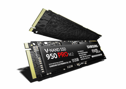 2세대 128기가비트 V낸드 기반의 초고속 기업용 SSD 950 프로 M.2 