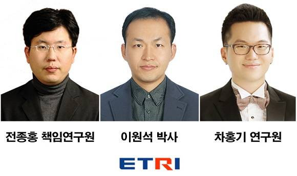 이번 국제표준에는 ETRI 서비스표준연구실의 전종홍 책임을 비롯해 이원석 선임, 차홍기 연구원이 에디터(Editor)로 참여하고 있다.(사진제공 ETRI) 