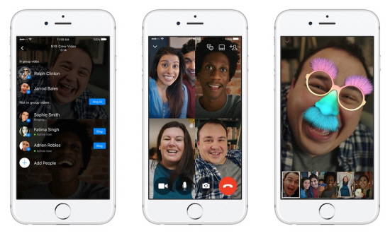 페이스북이 최근 공개한 메신저 그룹 영상통화 기능 