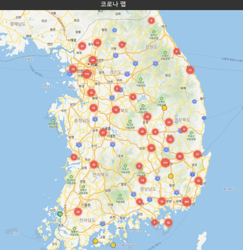 경희대 대학생 이동훈 씨가 개발한 코로나바이러스 현황 지도 '코로나 맵' 