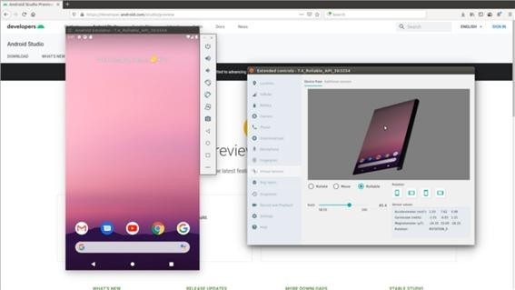 안드로이드 개발자 홈페이지에 올라온 LG전자 롤러블 스마트폰 에뮬레이터 