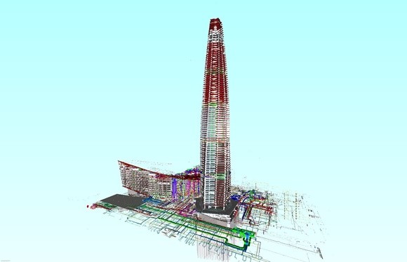 삼성물산 건설부문의 대표적인 BIM 기술 활용 프로젝트. 유럽 최고층 빌딩 '러시아 락타(Lakhta)센터' (462m, 88층). (그래픽=삼성물산 제공) 