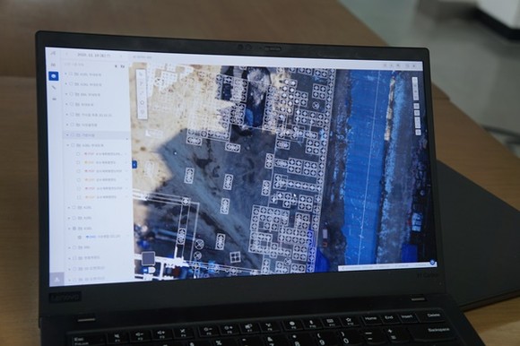드론 측량 데이터 처리 공정 자동화 기술. (사진=강민혜 기자) 