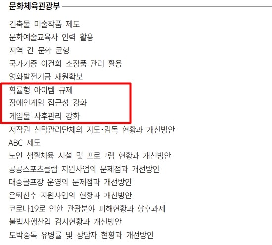 사진=국회입법조사처 2021 국정감사 문체위 이슈 보고서 갈무리 