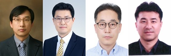 (왼쪽부터) 정진평 부사장, 손민호 전무, 신현민 상무, 김석준 상무상무, 