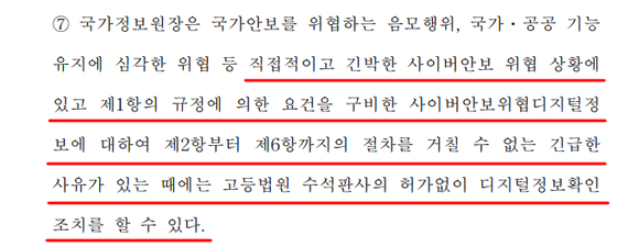 빅브라더 논란을 일으킨 사이버안보법 내용 