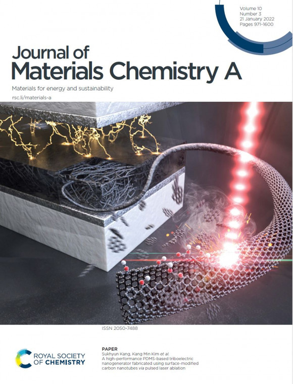 저널 오브 머터리얼스 케미스트리 에이 표지논문 (사진 출처:한국기술연구원) 