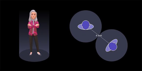 메타의 거리두기 기능을 설명하는 이미지 (출처: 메타) 
