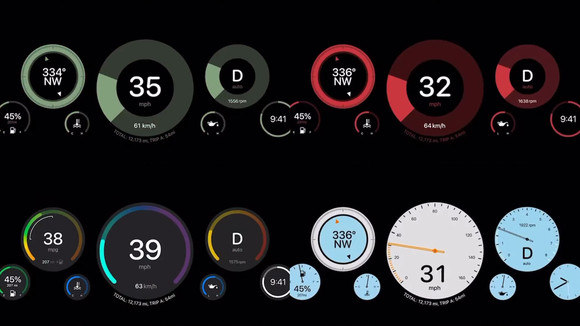 차세대 카플레이를 통해 속도계 디자인을 변경할 수 있다. (출처: 애플) 
