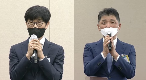 왼쪽부터 네이버 이해진 GIO, 카카오 김범수 센터장. 