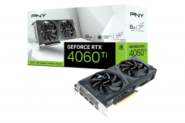 마이크로닉스에서 유통하는 PNY GeForce RTX 4060 Ti 8GB VERTO Dual Fan.