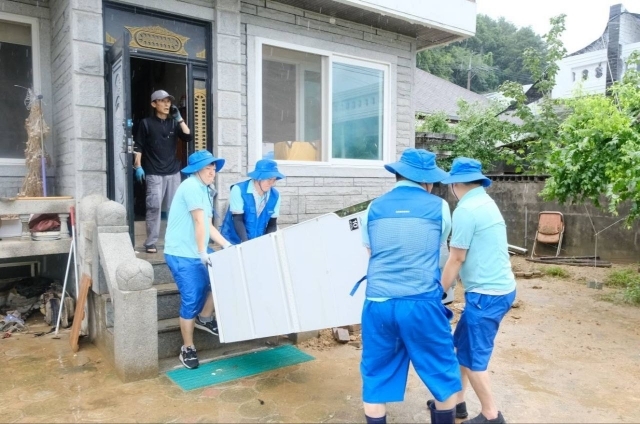 삼성전자서비스 수해 복구 특별서비스 모습. ⓒ삼성전자서비스