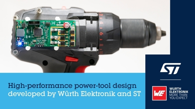 뷔르트 일렉트로닉(Würth Elektronik)과 ST마이크로일렉트로닉스는 뷔르트 전동공구를 이용한 데모를 공동 개발했다 [ⓒ ST마이크로일렉트로닉스]