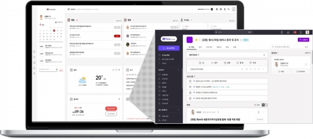 KT는 기업용 업무포털 비즈메카EZ에서 국내 대표 협업툴 사업자 플로우와 제휴해 업무 메신저 및 프로젝트 관리형 서비스를 제공한다고 28일 밝혔다. [ⓒ KT]