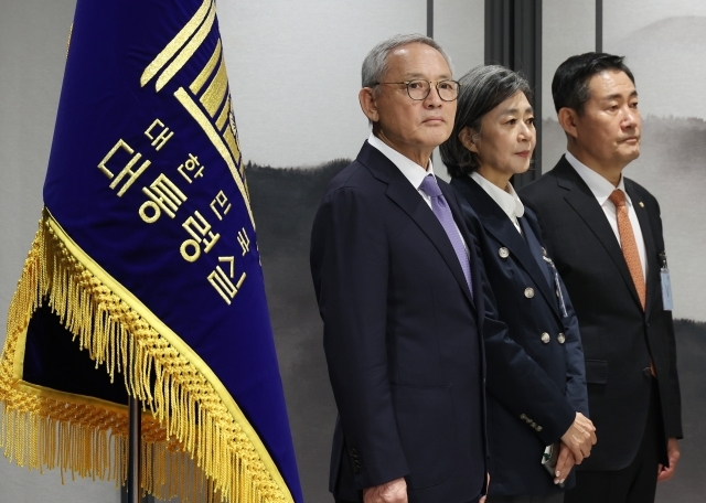 유인촌 문화체육관광부 장관 후보자가 13일 서울 용산 대통령실 청사에서 열린 김대기 대통령 비서실장의 2차 개각 발표 브리핑에서 소감을 밝히고 있다. 2023.9.13 [ⓒ연합뉴스]