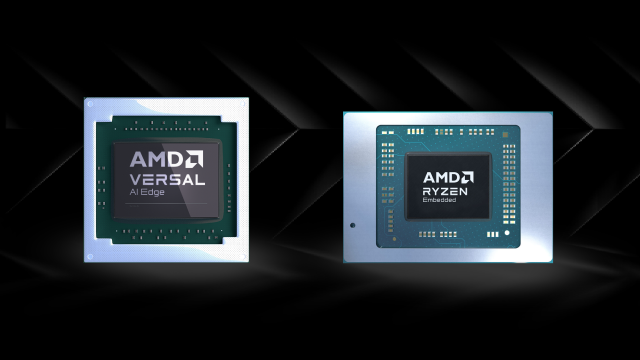 AMD의 버설 AI 엣지 XA(좌) 및 라이젠 임베디드 V2000 시리즈 [사진=AMD]