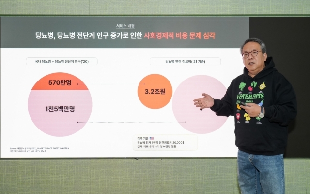 2월1일 성남시 카카오 판교아지트에서 '파스타'를 소개 중인 황희 카카오헬스케어 대표 ⓒ카카오헬스케어