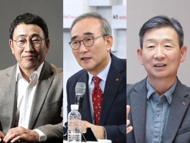 유영상 SKT CEO, 김영섭 KT CEO, 황현식 LG유플러스 CEO [Ⓒ 각 사]