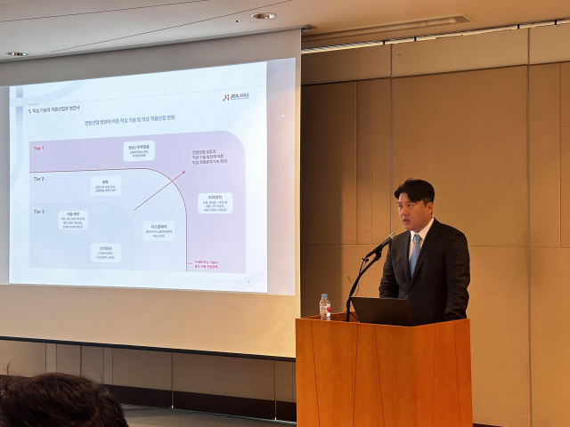이영진 제일엠앤에스 대표가 회사 성장 전략에 대해 설명하고 있다 [ⓒ제일엠앤에스]