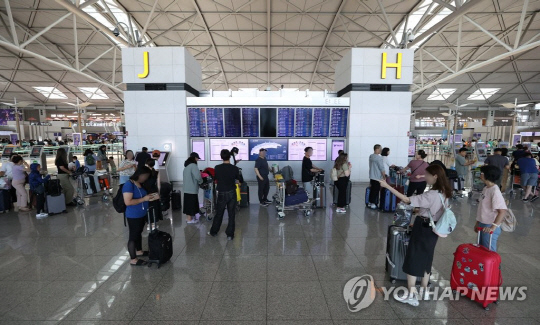 인천국제공항 제1여객터미널 출국장. ⓒ연합뉴스