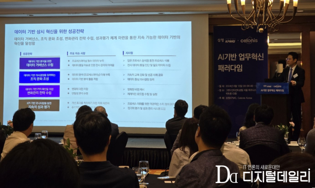 데이터 기반 PI 성공전략을 발표 중인 최진영 삼정KPMG 파트너