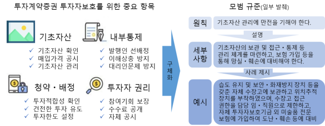 투자계약증권 투자자 보호 모범규준 체계 ⓒ금융감독원