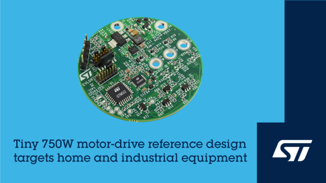 ST, 가정 산업용 장비 지원 초소형 750W 모터 드라이브 레퍼런스 보드 [사진=ST]