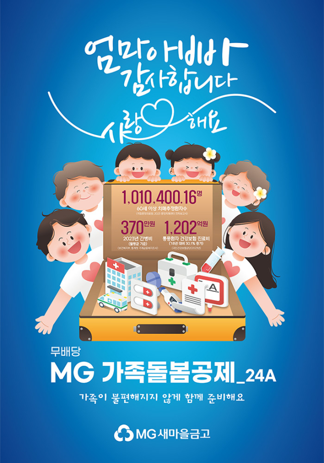 MG새마을금고보험이 5일 ‘무배당 MG 가족돌봄공제’를 출시했다. ⓒ새마을금고중앙회